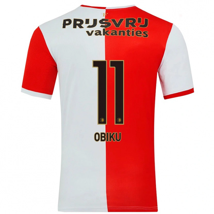 Danxen Femme Maillot Junior Obiku #11 Rouge Blanc Tenues Domicile 2025/26 T-Shirt