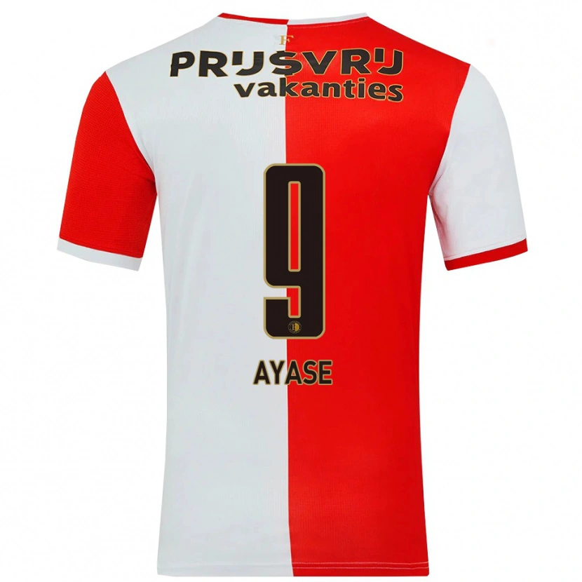 Danxen Femme Maillot Ayase Ueda #9 Rouge Blanc Tenues Domicile 2025/26 T-Shirt