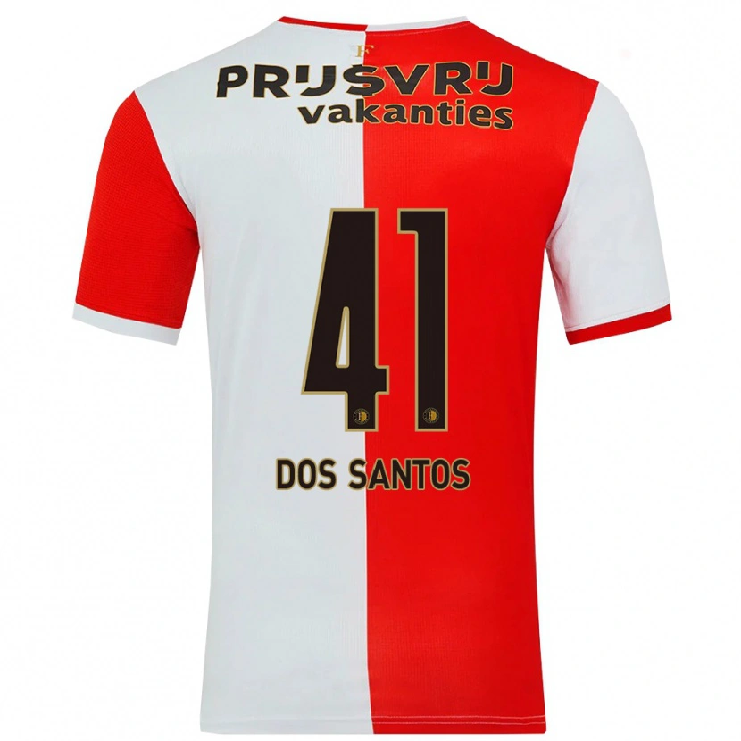 Danxen Femme Maillot Giuliany Ben-David Dos Santos #41 Rouge Blanc Tenues Domicile 2025/26 T-Shirt