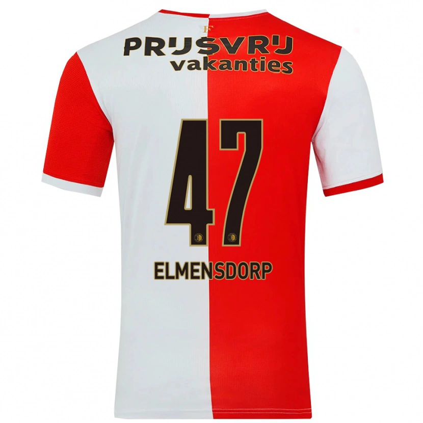 Danxen Femme Maillot Paris Elmensdorp #47 Rouge Blanc Tenues Domicile 2025/26 T-Shirt