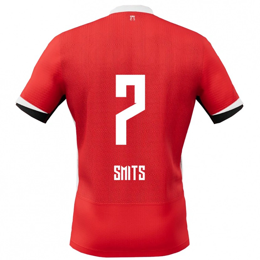 Danxen Femme Maillot Anthony Smits #7 Rouge Blanc Tenues Domicile 2025/26 T-Shirt