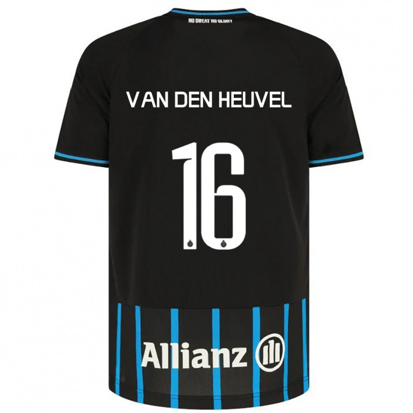 Danxen Femme Maillot Dani Van Den Heuvel #16 Noir Bleu Tenues Domicile 2025/26 T-Shirt