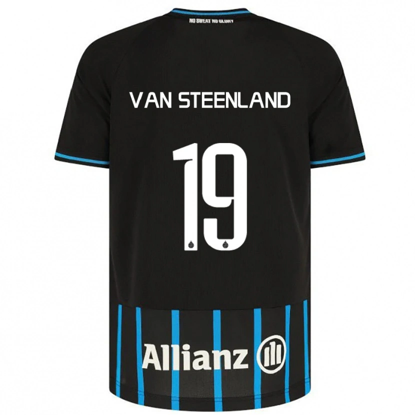 Danxen Femme Maillot Gilles Van Steenland #19 Noir Bleu Tenues Domicile 2025/26 T-Shirt