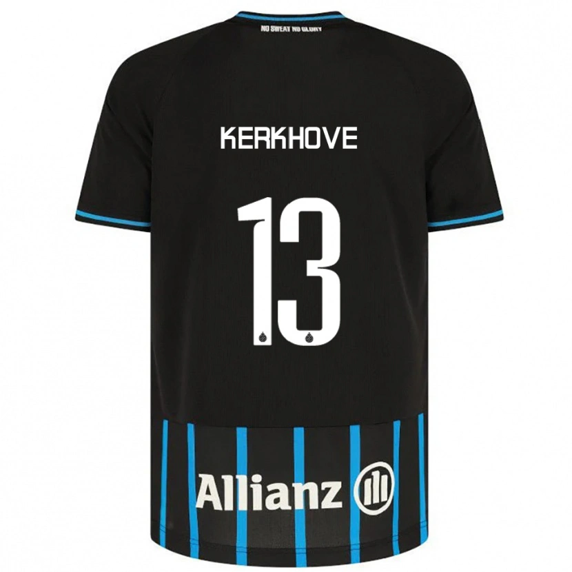 Danxen Femme Maillot Angel Kerkhove #13 Noir Bleu Tenues Domicile 2025/26 T-Shirt