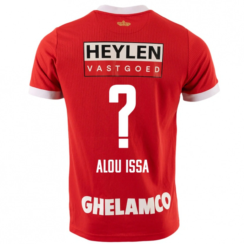 Danxen Femme Maillot Benjamin Alou Issa #0 Rouge Blanc Tenues Domicile 2025/26 T-Shirt
