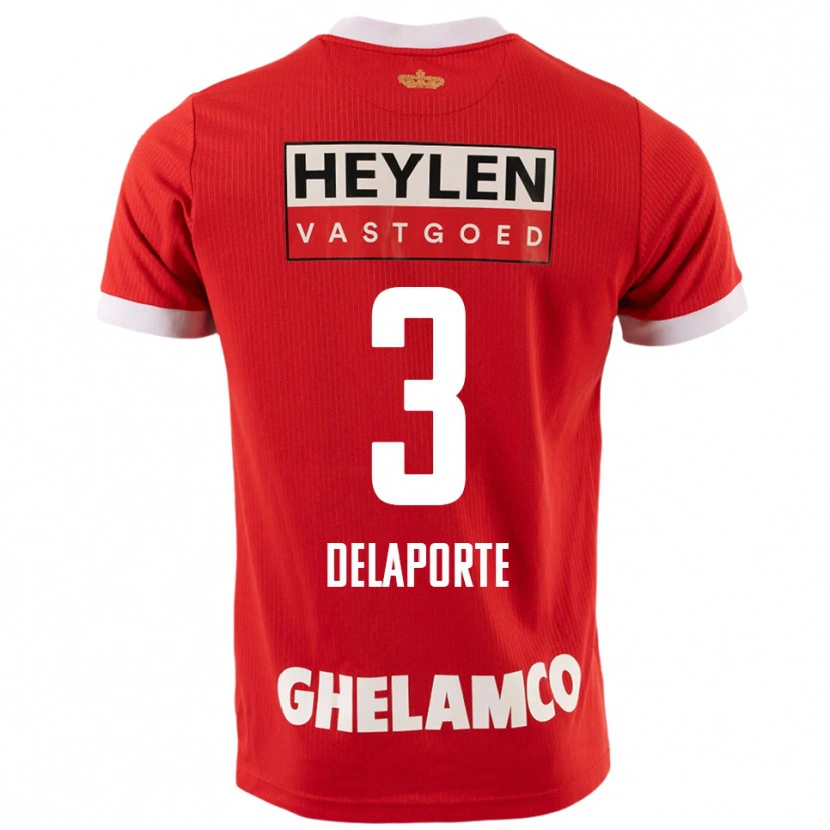 Danxen Femme Maillot Kyano Delaporte #3 Rouge Blanc Tenues Domicile 2025/26 T-Shirt