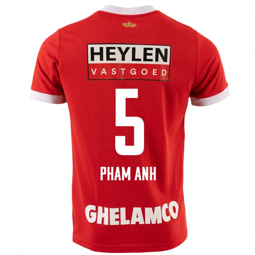 Danxen Femme Maillot Khoi Pham Anh #5 Rouge Blanc Tenues Domicile 2025/26 T-Shirt