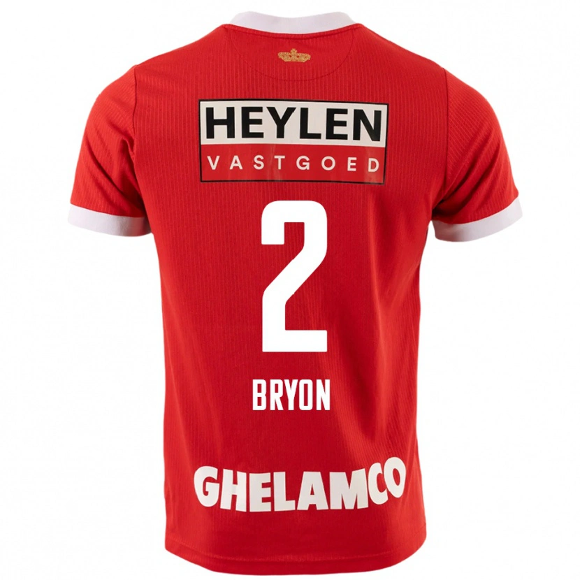 Danxen Femme Maillot Robbe Bryon #2 Rouge Blanc Tenues Domicile 2025/26 T-Shirt