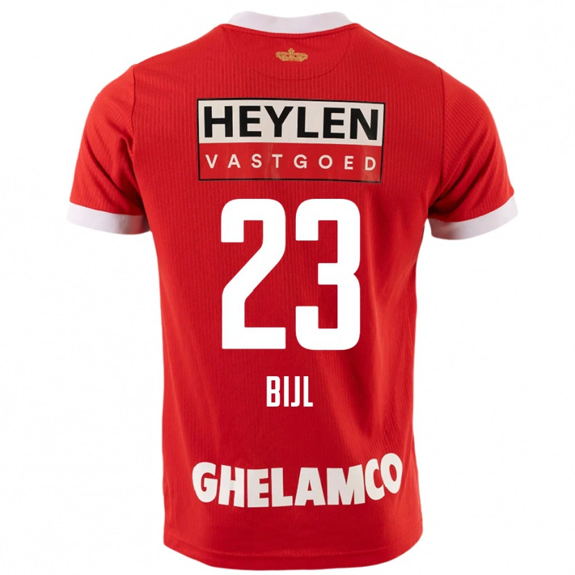 Danxen Femme Maillot Glenn Bijl #23 Rouge Blanc Tenues Domicile 2025/26 T-Shirt
