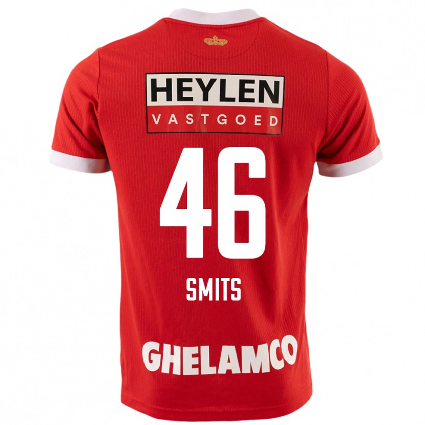 Danxen Femme Maillot Milan Smits #46 Rouge Blanc Tenues Domicile 2025/26 T-Shirt
