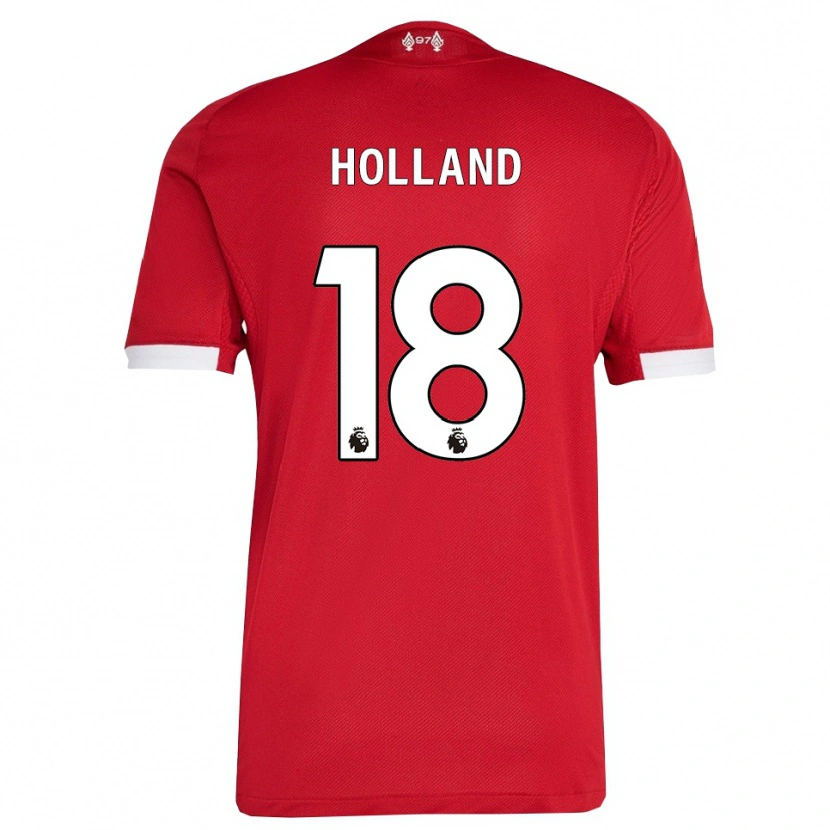 Danxen Femme Maillot Ceri Holland #18 Rouge Blanc Tenues Domicile 2025/26 T-Shirt
