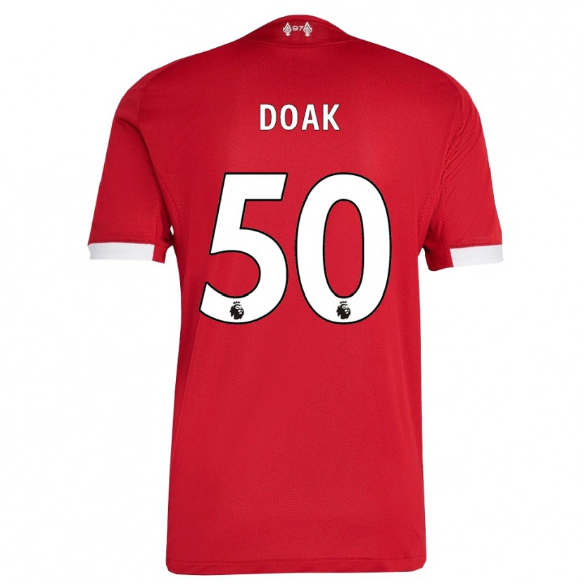 Danxen Femme Maillot Ben Doak #50 Rouge Blanc Tenues Domicile 2025/26 T-Shirt