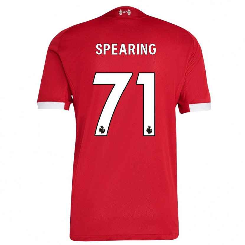 Danxen Femme Maillot Jay Spearing #71 Rouge Blanc Tenues Domicile 2025/26 T-Shirt