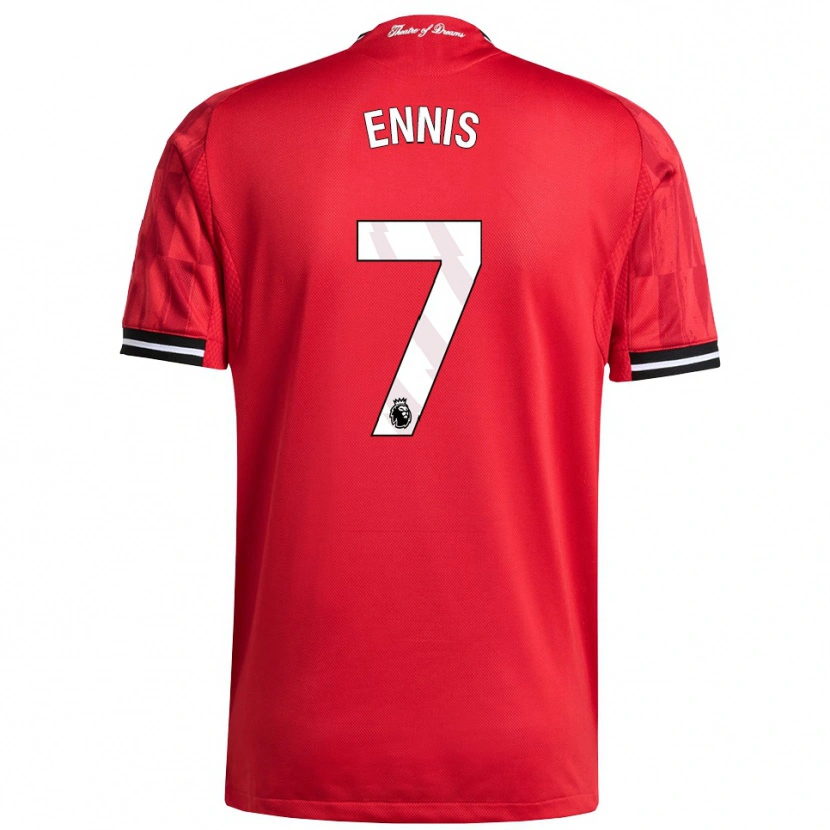 Danxen Femme Maillot Ethan Ennis #7 Rouge Noir Blanc Tenues Domicile 2025/26 T-Shirt