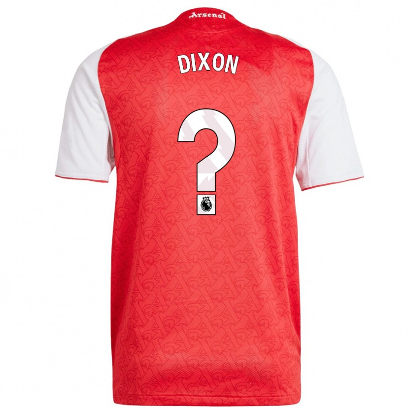 Danxen Femme Maillot Danny Dixon #0 Rouge Blanc Tenues Domicile 2025/26 T-Shirt