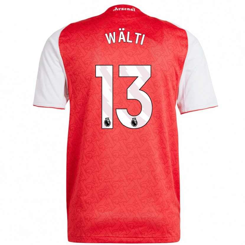 Danxen Femme Maillot Lia Wälti #13 Rouge Blanc Tenues Domicile 2025/26 T-Shirt