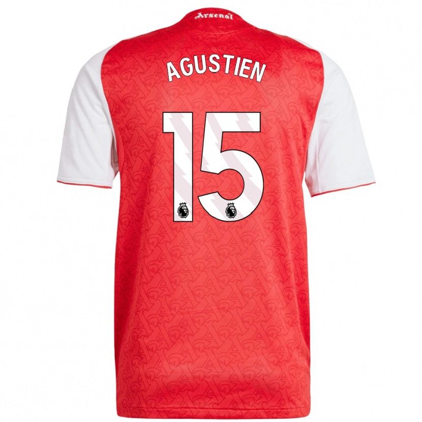 Danxen Femme Maillot Demiane Agustien #15 Rouge Blanc Tenues Domicile 2025/26 T-Shirt