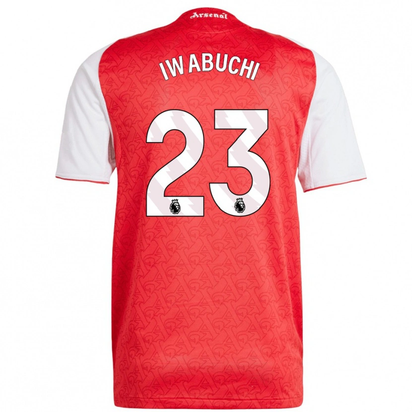 Danxen Femme Maillot Mana Iwabuchi #23 Rouge Blanc Tenues Domicile 2025/26 T-Shirt