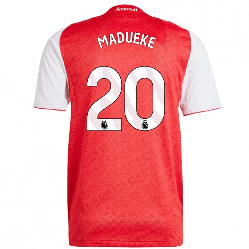Danxen Femme Maillot Noni Madueke #20 Rouge Blanc Tenues Domicile 2025/26 T-Shirt
