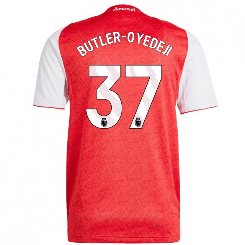 Danxen Femme Maillot Nathan Butler-Oyedeji #37 Rouge Blanc Tenues Domicile 2025/26 T-Shirt