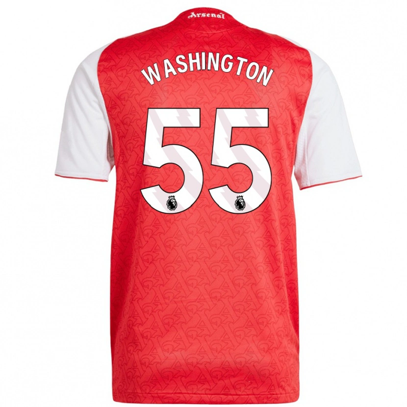 Danxen Femme Maillot Marcell Washington #55 Rouge Blanc Tenues Domicile 2025/26 T-Shirt