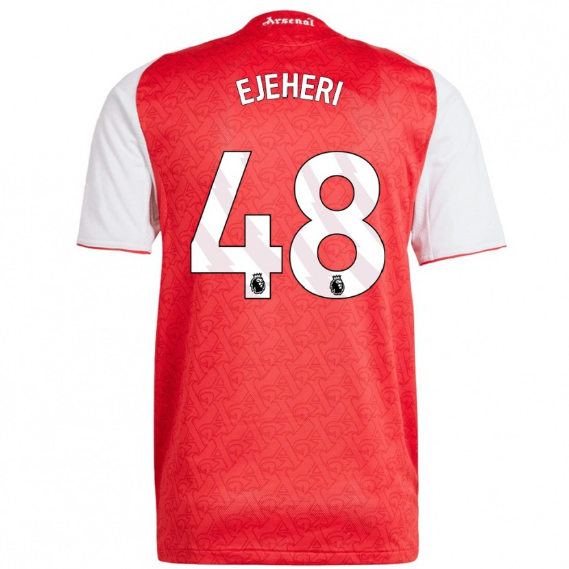 Danxen Femme Maillot Ovie Ejeheri #48 Rouge Blanc Tenues Domicile 2025/26 T-Shirt