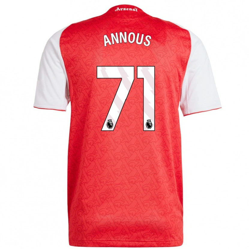 Danxen Femme Maillot Andre Harriman-Annous #71 Rouge Blanc Tenues Domicile 2025/26 T-Shirt