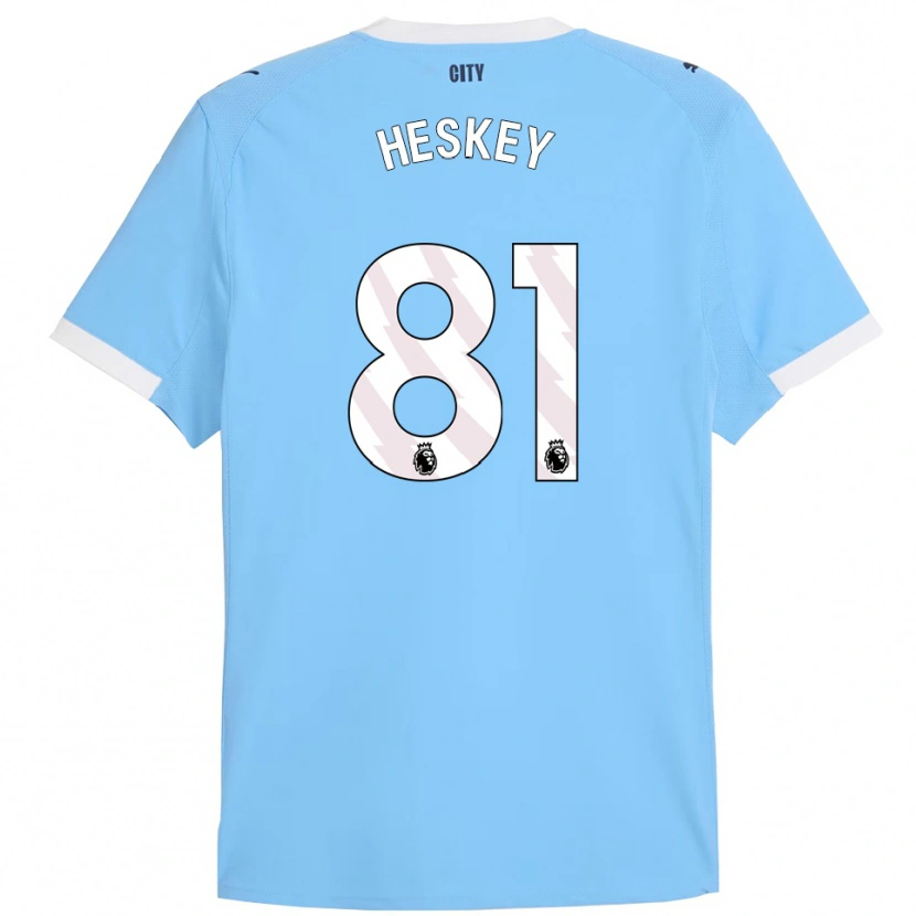 Danxen Femme Maillot Jaden Heskey #81 Bleu Ciel Blanc Tenues Domicile 2025/26 T-Shirt
