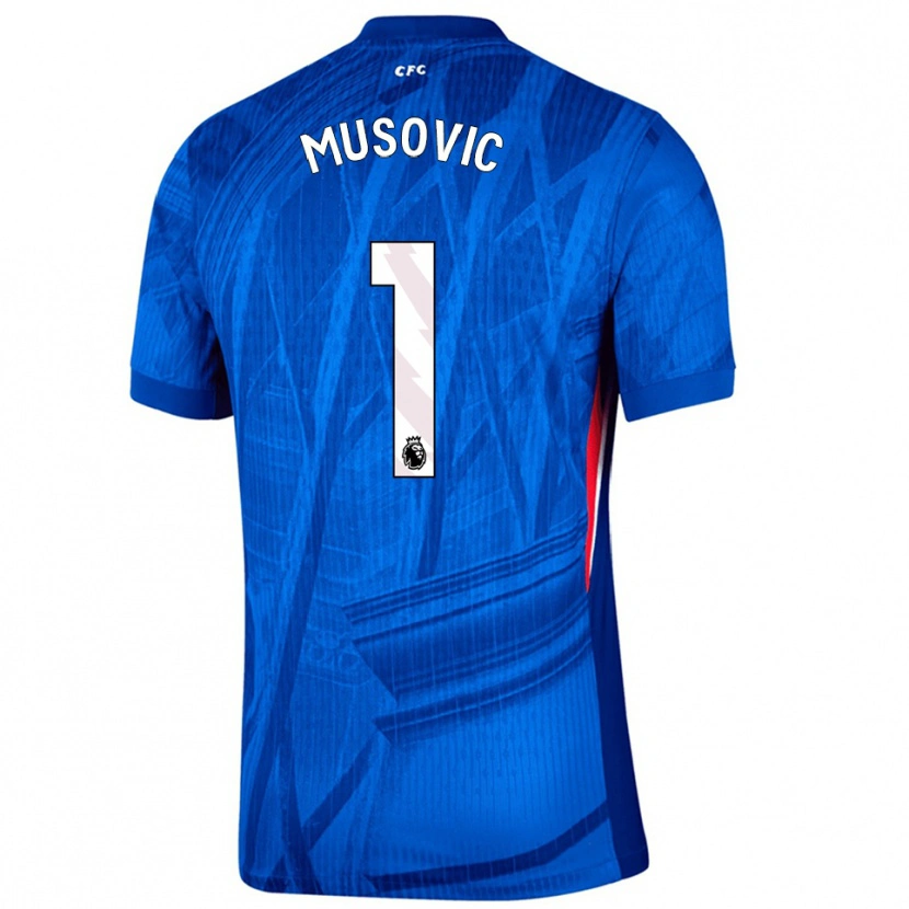 Danxen Femme Maillot Zecira Musovic #1 Bleu Blanc Tenues Domicile 2025/26 T-Shirt