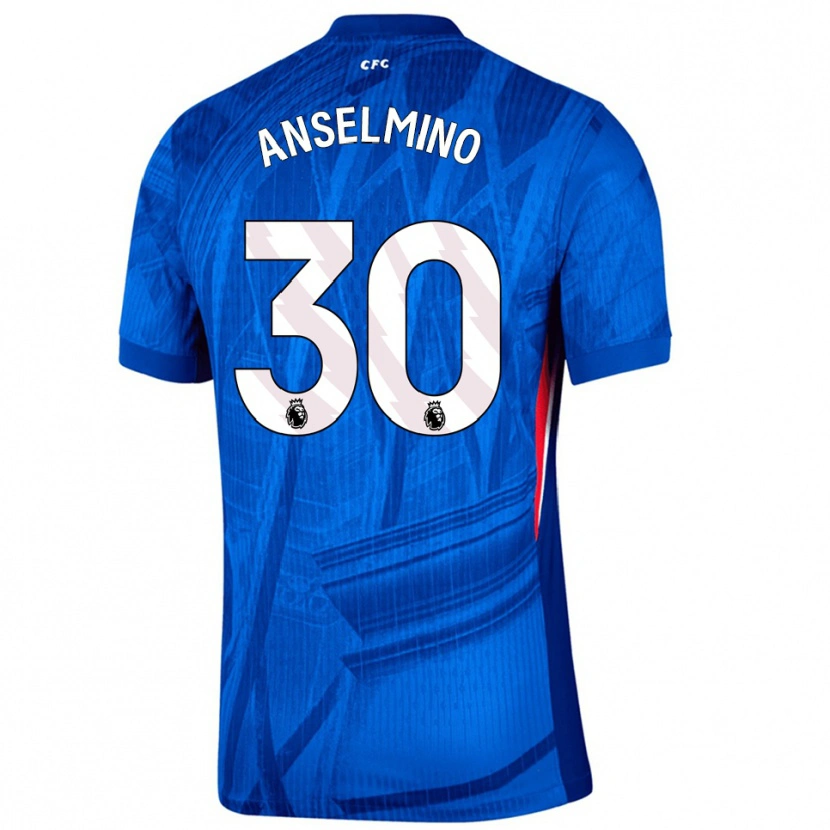Danxen Femme Maillot Aarón Anselmino #30 Bleu Blanc Tenues Domicile 2025/26 T-Shirt