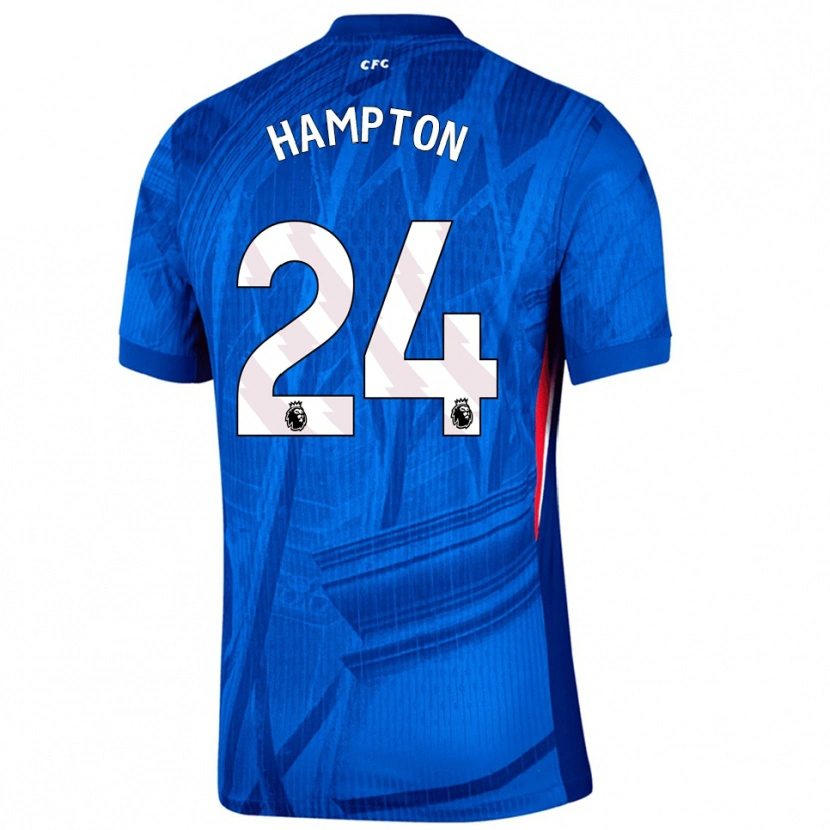 Danxen Femme Maillot Hannah Hampton #24 Bleu Blanc Tenues Domicile 2025/26 T-Shirt