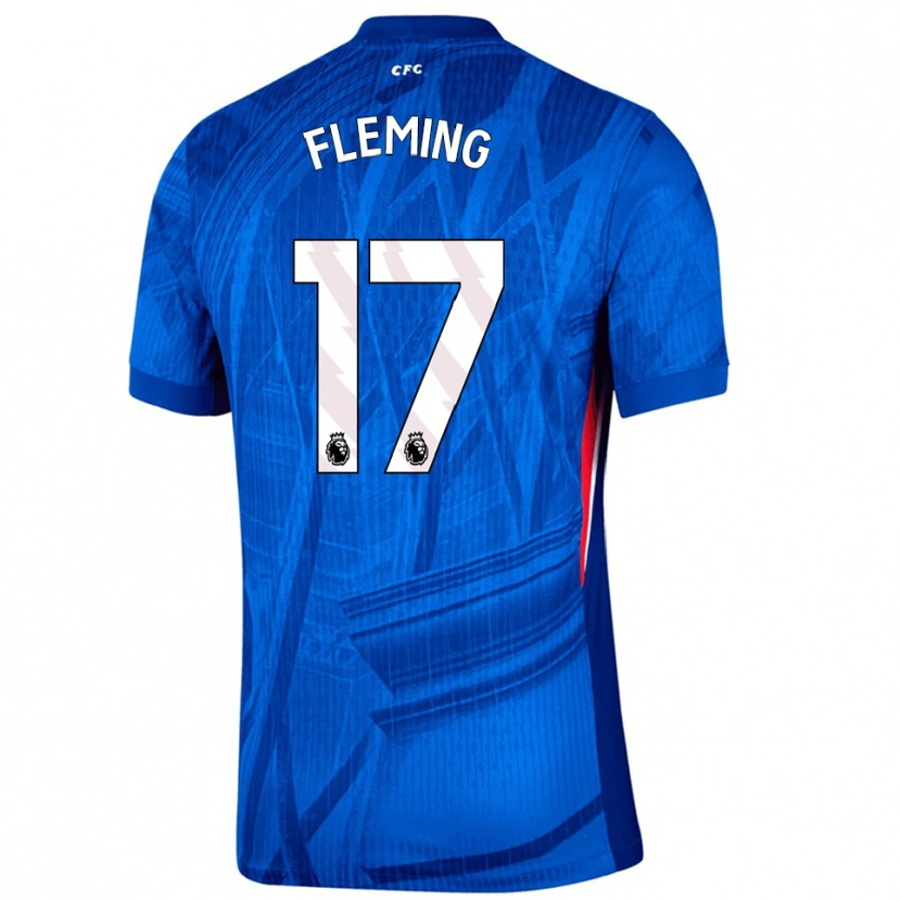 Danxen Femme Maillot Jessie Fleming #17 Bleu Blanc Tenues Domicile 2025/26 T-Shirt