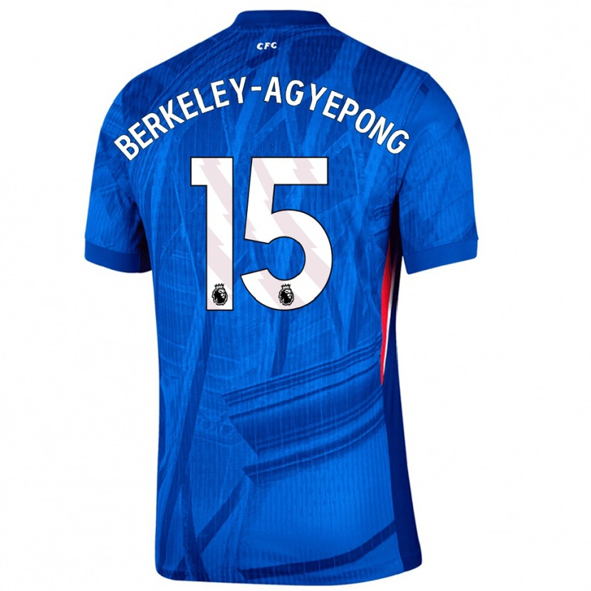 Danxen Femme Maillot Jeremiah Berkeley-Agyepong #15 Bleu Blanc Tenues Domicile 2025/26 T-Shirt