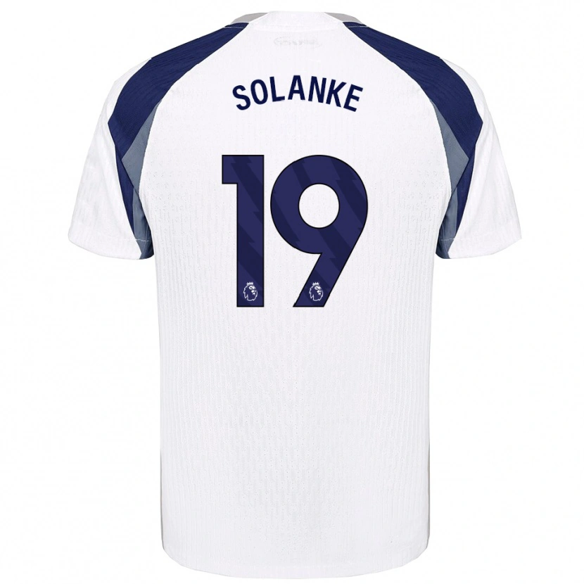 Danxen Femme Maillot Dominic Solanke #19 Blanc Marine Tenues Domicile 2025/26 T-Shirt