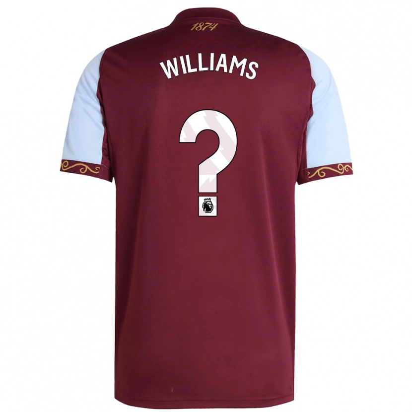 Danxen Femme Maillot Fabian Williams #0 Bourgogne Bleu Ciel Tenues Domicile 2025/26 T-Shirt