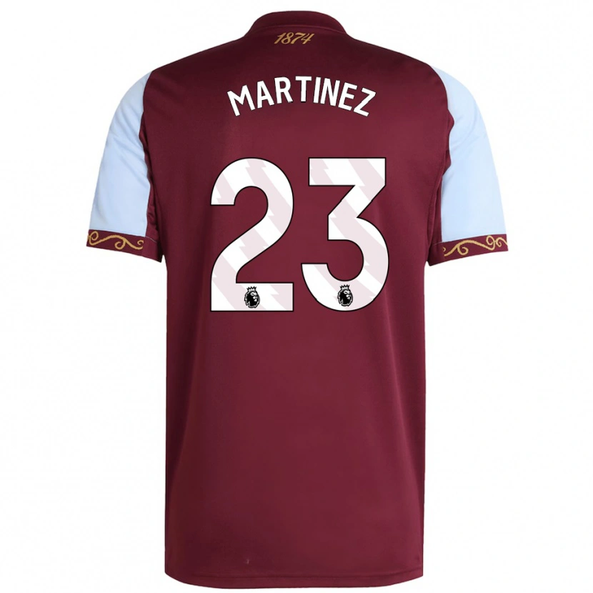 Danxen Femme Maillot Emiliano Martínez #23 Bourgogne Bleu Ciel Tenues Domicile 2025/26 T-Shirt