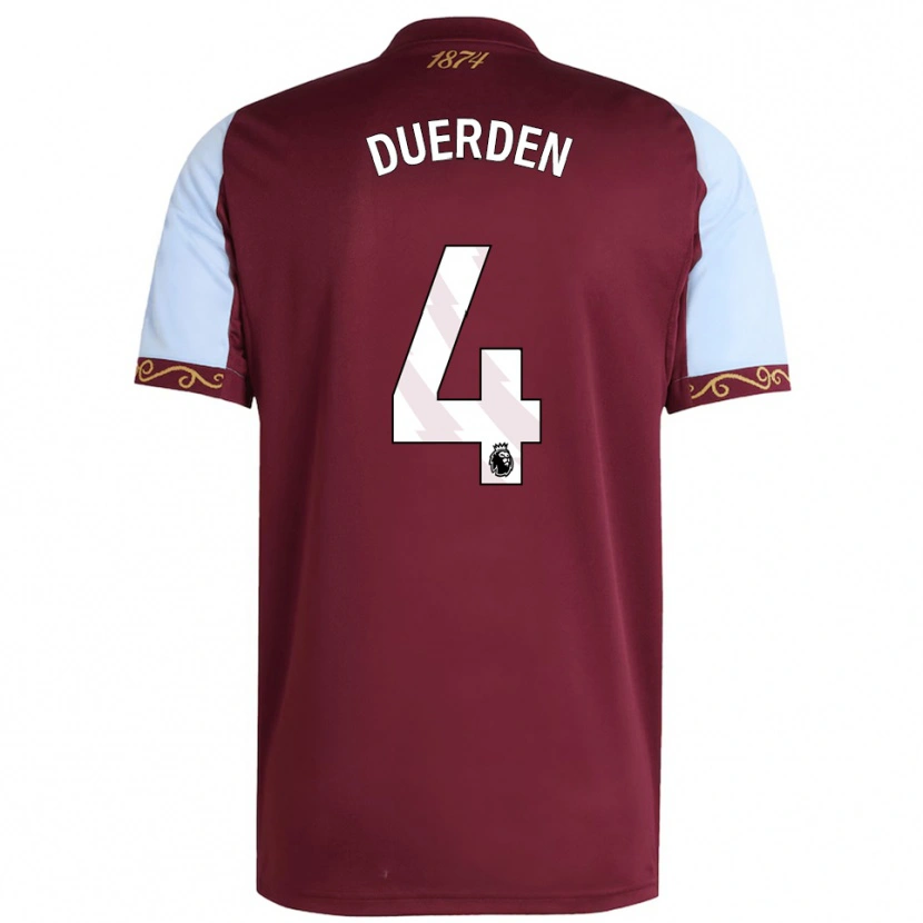 Danxen Femme Maillot Archie Duerden #4 Bourgogne Bleu Ciel Tenues Domicile 2025/26 T-Shirt
