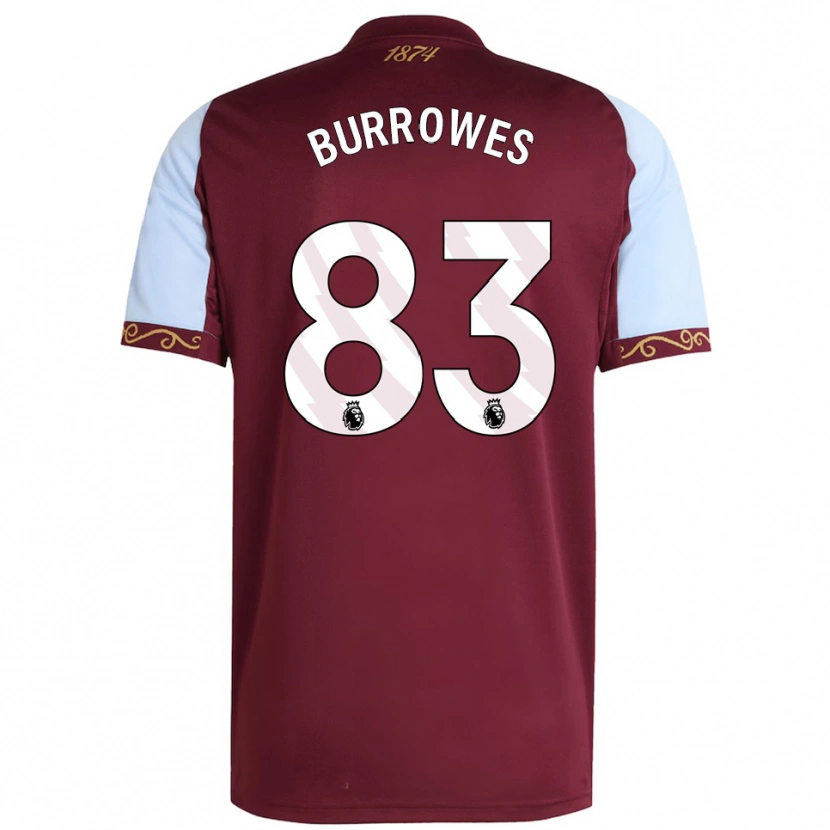 Danxen Femme Maillot Bradley Burrowes #83 Bourgogne Bleu Ciel Tenues Domicile 2025/26 T-Shirt