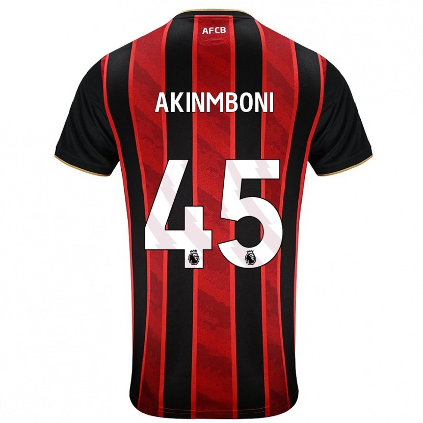 Danxen Femme Maillot Matai Akinmboni #45 Rouge Noir Tenues Domicile 2025/26 T-Shirt