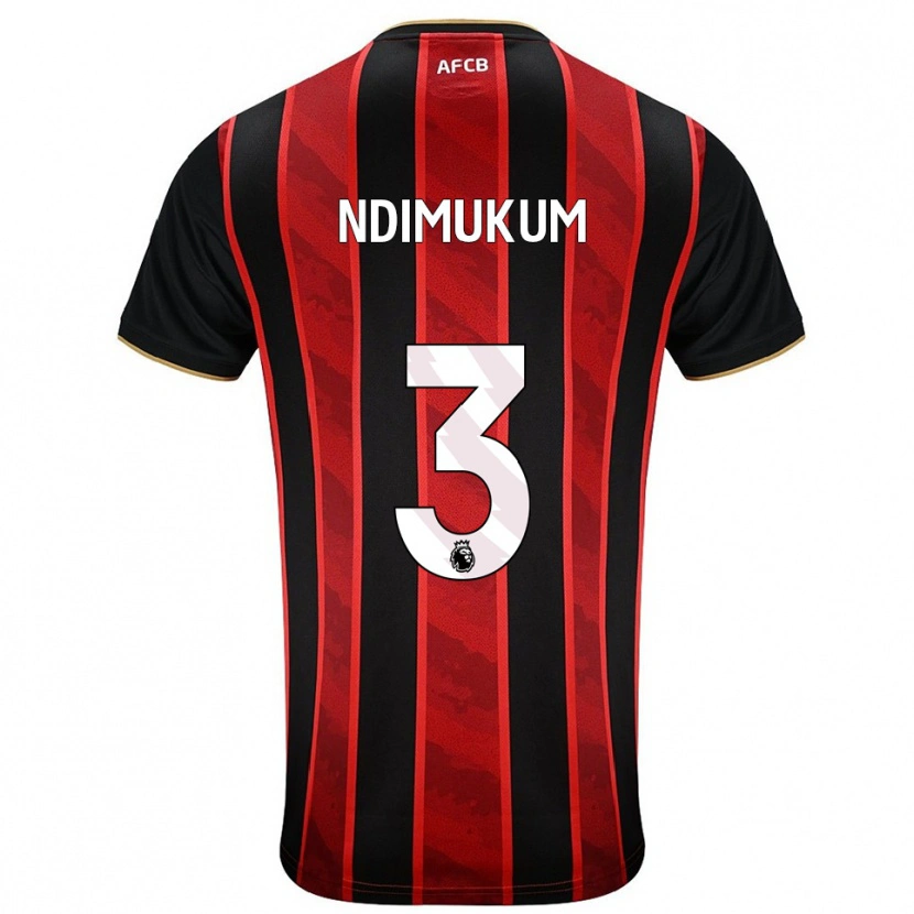 Danxen Femme Maillot Dane Ndimukum #3 Rouge Noir Tenues Domicile 2025/26 T-Shirt