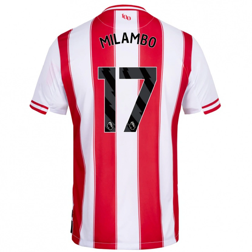 Danxen Femme Maillot Antoni Milambo #17 Rouge Blanc Tenues Domicile 2025/26 T-Shirt