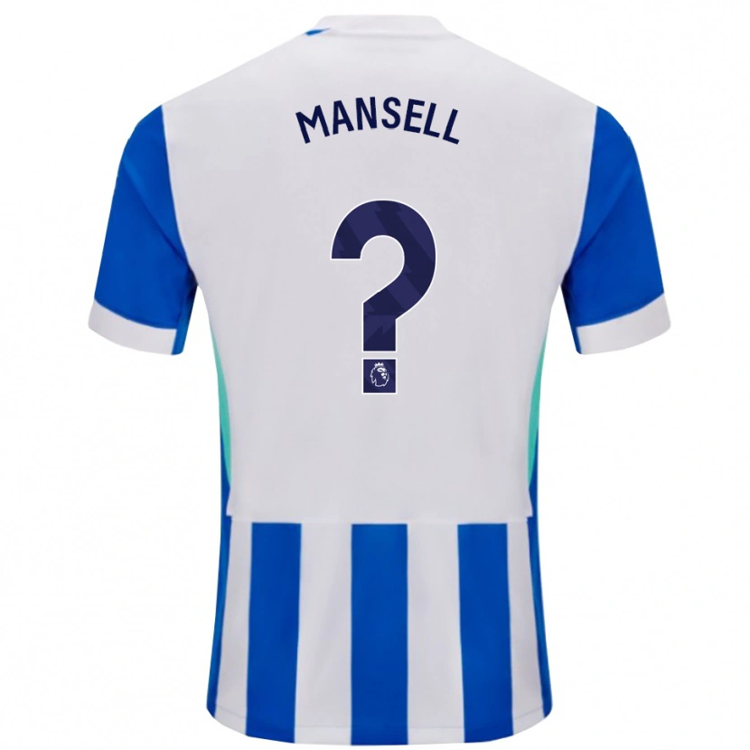 Danxen Femme Maillot Alfie Mansell #0 Bleu Blanc Tenues Domicile 2025/26 T-Shirt