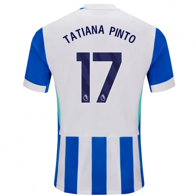 Danxen Femme Maillot Tatiana Vanessa Ferreira Pinto #17 Bleu Blanc Tenues Domicile 2025/26 T-Shirt