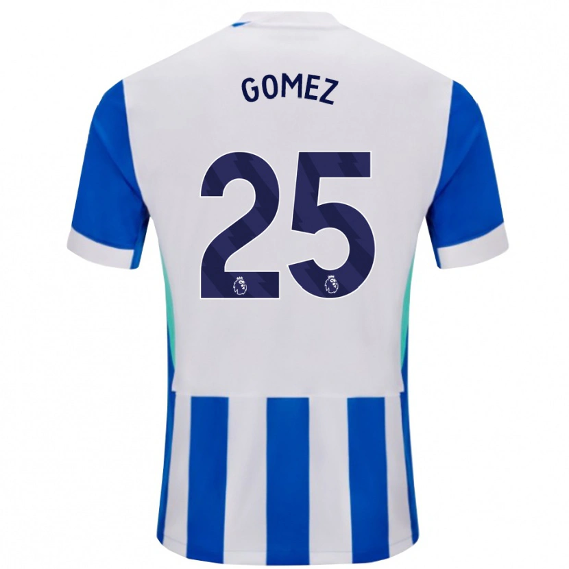 Danxen Femme Maillot Diego Gómez #25 Bleu Blanc Tenues Domicile 2025/26 T-Shirt