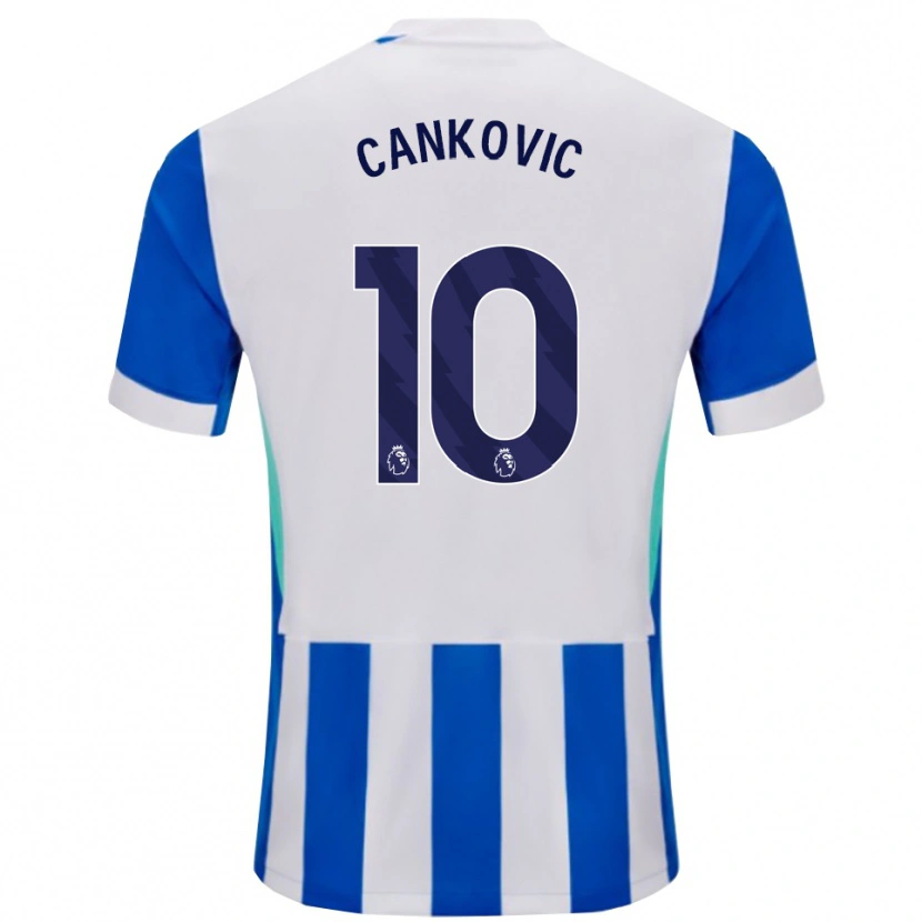 Danxen Femme Maillot Jelena Čanković #10 Bleu Blanc Tenues Domicile 2025/26 T-Shirt