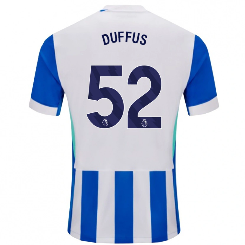 Danxen Femme Maillot Joshua Duffus #52 Bleu Blanc Tenues Domicile 2025/26 T-Shirt