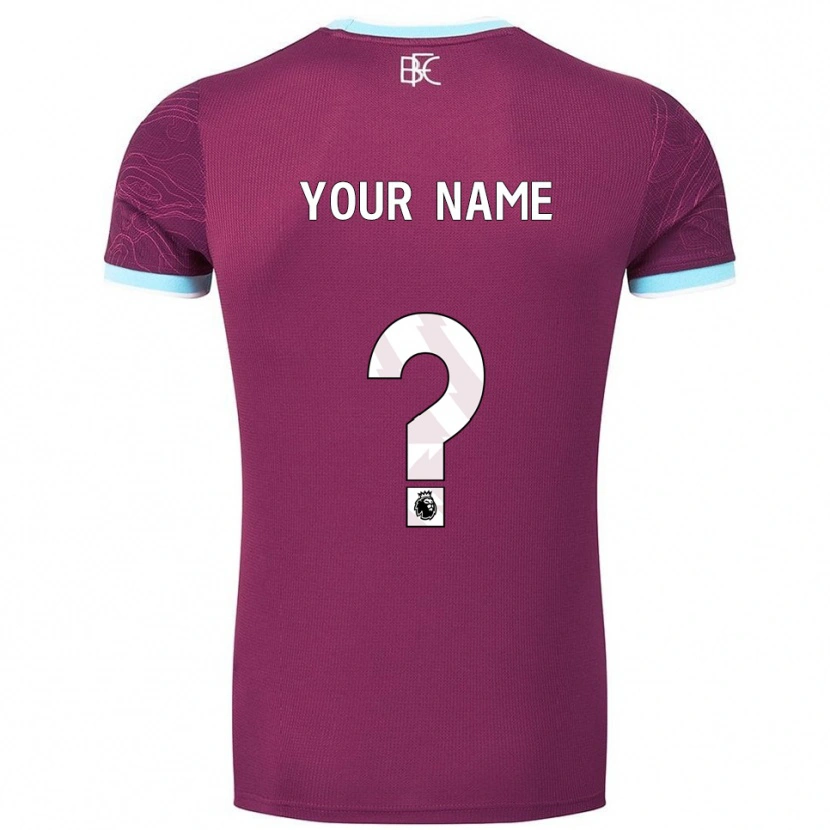 Danxen Femme Maillot Votre Nom #0 Bourgogne Bleu Ciel Tenues Domicile 2025/26 T-Shirt
