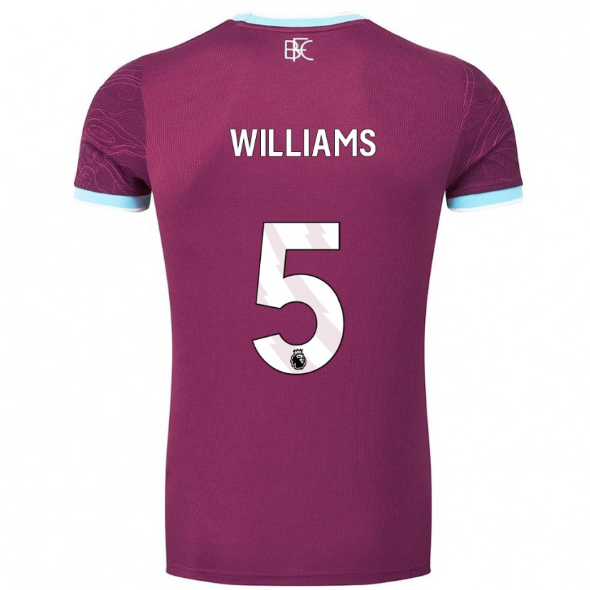 Danxen Femme Maillot Jesse Williams #5 Bourgogne Bleu Ciel Tenues Domicile 2025/26 T-Shirt