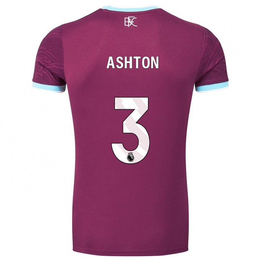 Danxen Femme Maillot Joe Ashton #3 Bourgogne Bleu Ciel Tenues Domicile 2025/26 T-Shirt