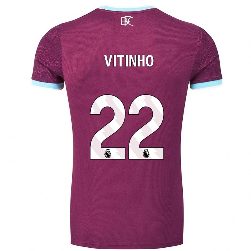 Danxen Femme Maillot Vitinho #22 Bourgogne Bleu Ciel Tenues Domicile 2025/26 T-Shirt